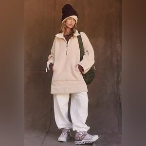 FP Movement NWOT Viewpoint MIDI Fleece in Pink Pearl Size XS